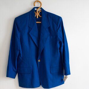 Vintage Royal Blue Portfolio by Perry Ellis Women's Blazer